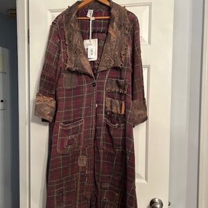 NWT- Magnolia Pearl Check Haven Coat Jacket 797 in Towne